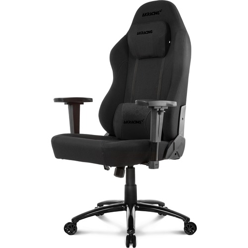 AKRacing Office Series Opal Computer Chair - Polyester Seat - Polyester Back - Black Steel, Metal Frame - 5-star Base - Black - Armrest