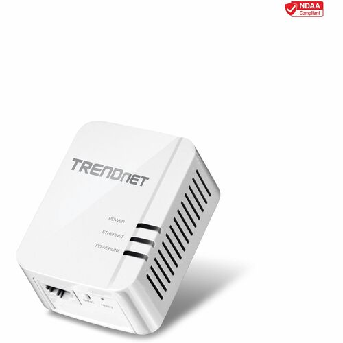 TRENDnet Powerline 1300 AV2 Adapter; IEEE 1905.1 & IEEE 1901; Gigabit Port; Range Up to 300m (984 ft.); TPL-422E - Powerline 1300 AV2 Adapter
