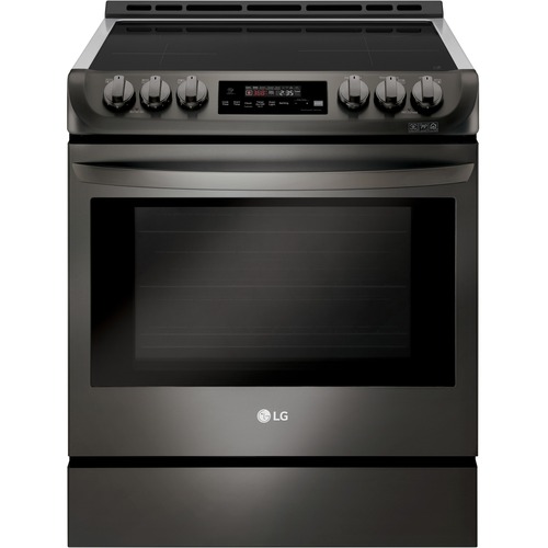 LG LSE4616BD Electric Range - 30" - Single Oven x Oven(s) - 5 x Cooking Element(s) - Electric Induction - Smoothtop - 6.30 ft³ Primary Oven - Convection Primary Oven - Electric Oven - Electronic Clock/Timer - Self Cleaning Mode - Slide-in - Black Stainles