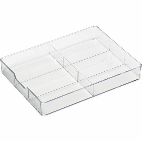 DURABLE COFFEE POINT Caddy - 4 Compartment(s) - Easy to Clean - Transparent - 1 Each