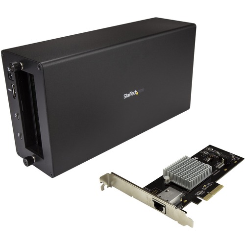 StarTech.com Thunderbolt 3 to 10GbE NIC - Thunderbolt 3 Expansion Chassis - Chassis + Card - This Thunderbolt 3 to 10GbE adapter lets you connect your Thunderbolt 3 enabled device to a 10GbE network via an expansion chassis - Thunderbolt 3 to Ethernet - T