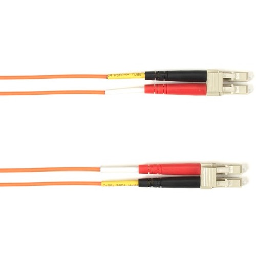 Black Box Fiber Optic Duplex Patch Network Cable - 9.80 ft Fiber Optic Network Cable for Network Device - First End: 2 x LC Network - Male - Second End: 2 x LC Network - Male - 10 Gbit/s - Patch Cable - LSZH - 50/125 µm - Orange - TAA Compliant