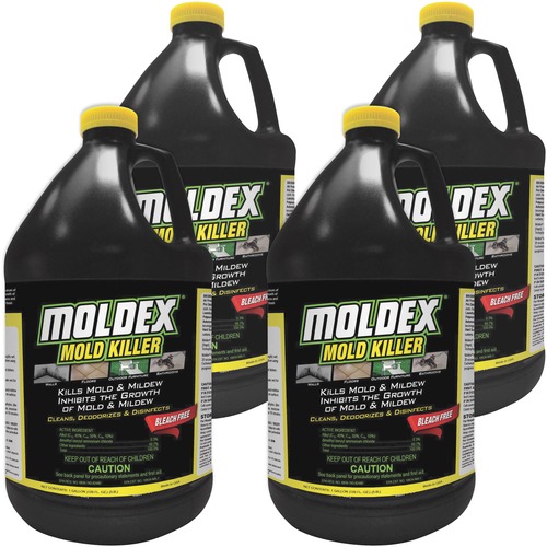 Moldex Mold Killer - Liquid - 128 fl oz (4 quart) - Fresh Clean Scent - 4 / Carton - White