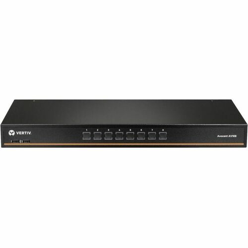 Avocent AV108 8-Port Single-User Analog KVM Switch - 8-port rackmount or desktop single-user KVM switch with OSD