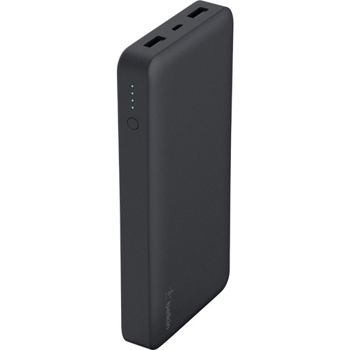 Belkin Power Pack Power Bank - For USB Device - 15000 mAh - 5 V DC Output - 5 V DC Input - Black