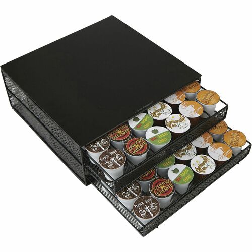 Mind Reader 72-pod Coffee Storage - 72 x Coffee Pod - 2 Drawer(s) - 5.1" Height x 13" Width12.8" Length - Black - 1 Each