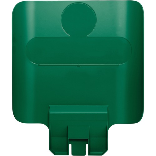 Rubbermaid Commercial Slim Jim Green Recycle Billboard - Green - Plastic - 1 Each