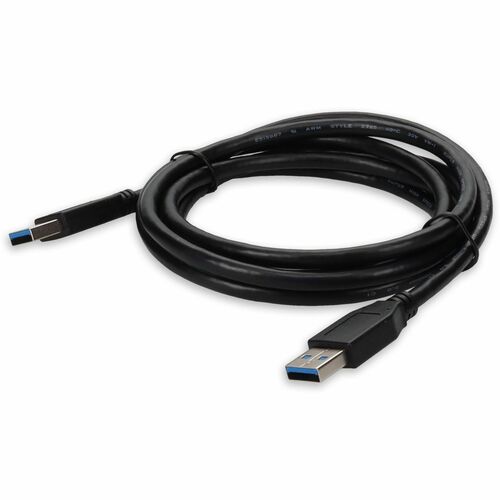AddOn 2m USB 3.0 (A) Male to Male Black Cable - 6.6 ft USB Data Transfer Cable for Notebook, PC, USB Charger, Mouse, Keyboard, External Hard Drive, Flash Drive - First End: 1 x USB 3.0 Type A - Male - Second End: 1 x USB 3.0 Type A - Male - Black - 1