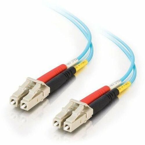 C2G 6.6ft (2m) LC-LC 10Gb 50/125 OM3 Duplex Multimode PVC Fiber Optic Cable - Aqua