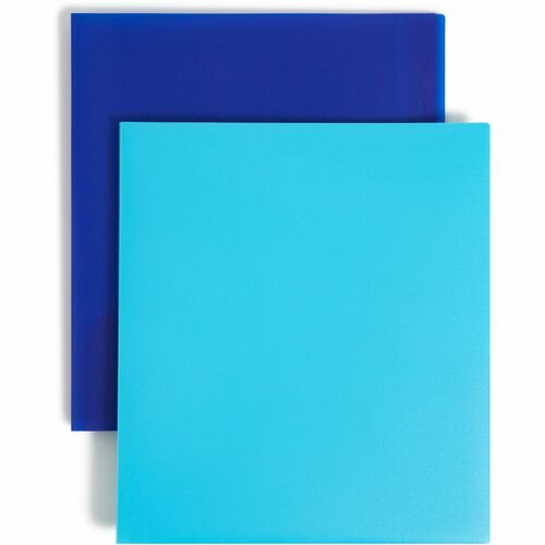 Smead Letter Pocket Folder - 8 1/2" x 11" - 10 Pocket(s) - Dark Blue, Teal - 15 / Carton
