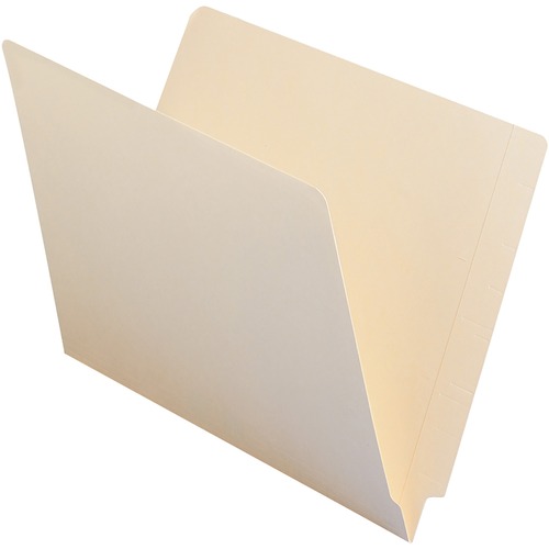 Smead Shelf-Master Straight Tab Cut Letter End Tab File Folder - 8 1/2" x 11" - Manila - 100 / Box