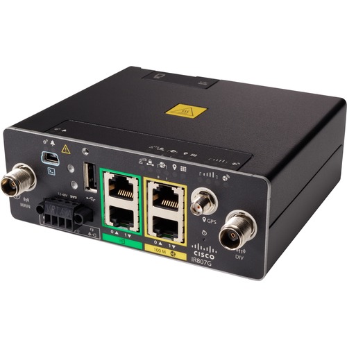 Cisco 807 2 SIM Ethernet, Cellular Modem/Wireless Router - 4G - LTE 700, LTE 1700, LTE 2100 - LTE - 1 x Network Port - 1 x Broadband Port - USB - Fast Ethernet - VPN Supported - Panel-mountable, Wall Mountable, DIN Rail Mountable, Floor Mount