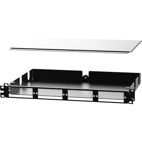 Panduit Opticom Fiber Tray - For Patch Panel - 1U Rack Height - Rack-mountable - Black
