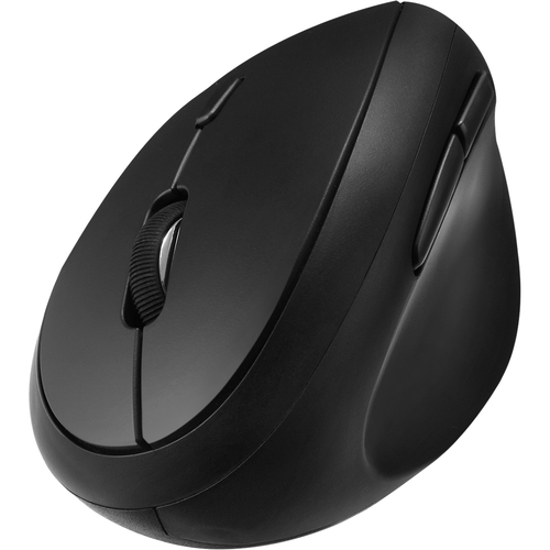 Adesso iMouse V10 - Wireless Vertical Ergonomic Mini Mouse - Optical - Wireless - Radio Frequency - 2.40 GHz - Black - USB - 1600 dpi - Scroll Wheel - 6 Button(s) - Right-handed Only