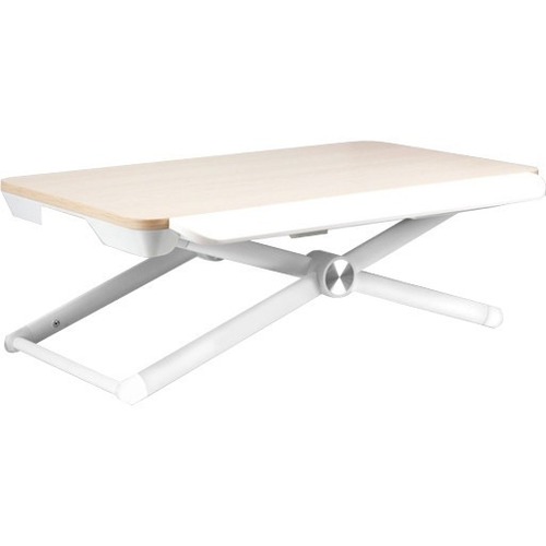 Aluratek Adjustable Ergonomic Standing Desk - Up to 17" Screen Support - 44 lb Load Capacity - 12.5" Height x 20.5" Width x 12" Depth - Portable - Aluminum Alloy
