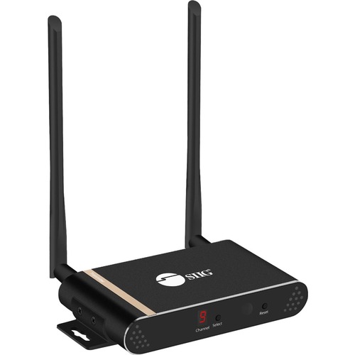 SIIG Dual Antenna Wireless Multi-Channel Expandable HDMI Extender - Transmitter - 1 Input Device - 165 ft Range - 1 x HDMI In - 1 x HDMI Out - Full HD - 1920 x 1080 - Wireless LAN