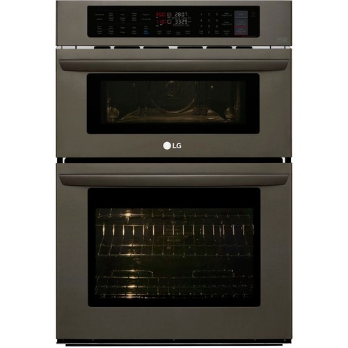 LG LWC3063BD Electric Oven - Single - 30" - Electric Heat Source (Main Oven) - Convection Main Oven Function - Wall - Black Stainless Steel