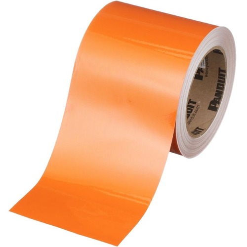 Panduit Printable Labeling Tape - 4" - Rectangle - Orange - 1