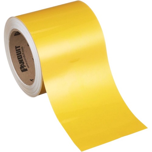 Panduit Printable Labeling Tape - 4" - Rectangle - Yellow - 1