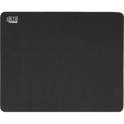 Adesso 9" x 7" Mouse Pad - 0.08" x 7" Dimension - Black - Rubber, Fiber - Scratch Resistant, Anti-slip - 1 Pack