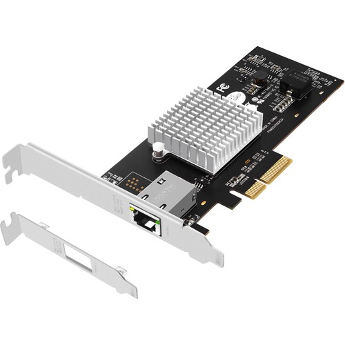 SIIG Dual Profile 10G 5-Speed Multi-Gigabit Network Controller Card - Intel X550 - PCI Express 3.0 x4 - 1 Port(s) - 1 - Twisted Pair - 10GBase-T, 5GBase-T, 2.5GBase-T, 1000Base-T, 100Base-T - Plug-in Card