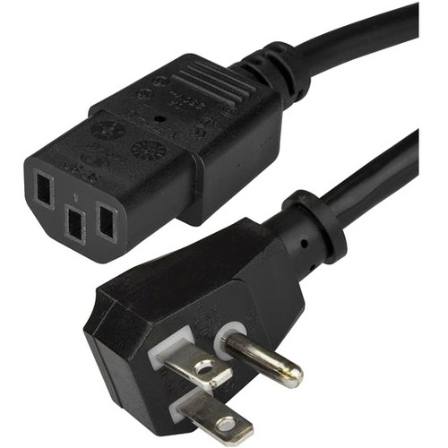 StarTech.com 6ft (1.8m) Computer Power Cord, Flat 5-15P to C13, 10A 125V, 18AWG, Black Replacement AC PC Power Cord, TV/Monitor Power Cable - 6ft (1.8m) 18AWG flexible computer power cord w/ Flat NEMA 5-15P and IEC 60320 C13 connectors; Rated for 125V 10A