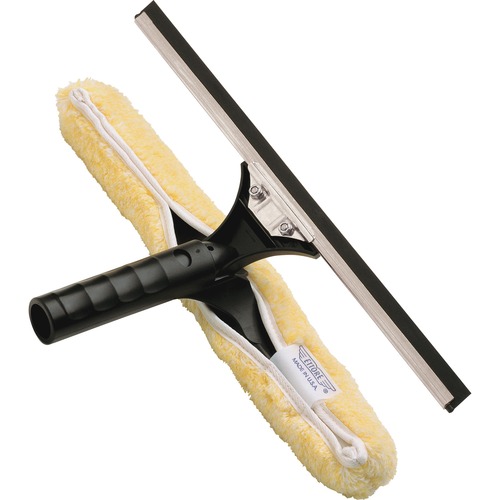 Ettore Stainless BackFlip Cleaning Tool - 14" Blade - 3" Height x 15.8" Width x 8.8" Length - Light Weight, Fatigue Resistant, Grooved Handle - Stainless Steel - 1Each