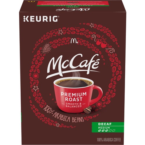 McCafe Premium Roast Decaf K-Cup Pods, Medium Roast, 96/Case