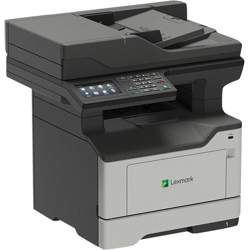 Lexmark MX521ade Laser Multifunction Printer - Monochrome - Copier/Fax/Printer/Scanner - 46 ppm Mono Print - 1200 x 1200 dpi Print - Automatic Duplex Print - Up to 120000 Pages Monthly - 350 sheets Input - Color Scanner - 1200 dpi Optical Scan - Monochrom