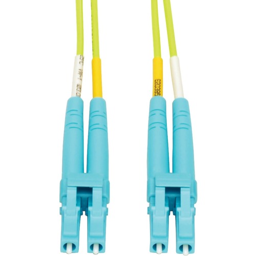 Tripp Lite Duplex Multimode Fiber Patch Cable OM5 LC LC 50/125 100Gb 25M - Fiber Optic for Network Device - 12.50 GB/s - Patch Cable - 82.02 ft - 2 x LC Male Network - 2 x LC Male Network - 50/125 µm - Lime Green