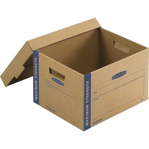 Bankers Box SmoothMove Maximum Strength Moving Boxes - Internal Dimensions: 12" Width x 15" Depth x 10" Height - External Dimensions: 12.8" Width x 16