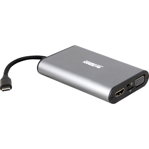 Urban Factory Mobile Station USB Type C - Series 2 - for Notebook - 60 W - USB Type C - 2 x USB Ports - 2 x USB 3.0 - Network (RJ-45) - HDMI - VGA - Audio Line Out - Wired