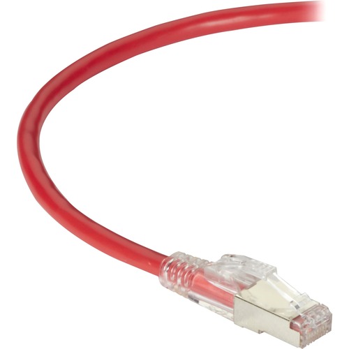 Black Box CAT6A 650-MHz Locking Snagless Patch Cable S/FTP CM PVC RD 15FT - 15 ft Category 6a Network Cable for Patch Panel, Network Device - First End: 1 x RJ-45 Network - Male - Second End: 1 x RJ-45 Network - Male - 10 Gbit/s - Patch Cable - Shielding 