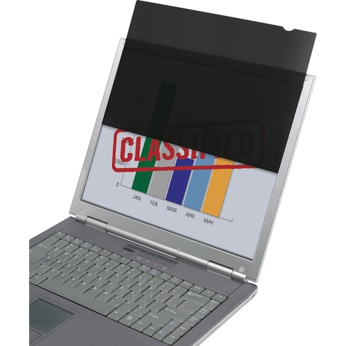 SKILCRAFT Widescreen Privacy Filter Black - For 23.8" Widescreen LCD Notebook, Monitor - 16:9 - Fingerprint Resistant, Scratch Resistant - Anti-glare - 1