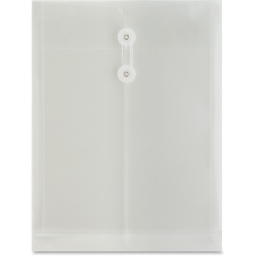 Business Source String Closure Top-open Poly Envelope - Inter-department - 10" Width x 13" Length - String/Button - 1 Each - Clear