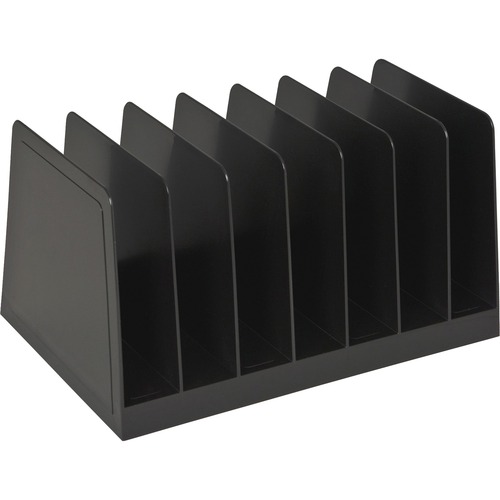 Business Source Desk Step Sorter - 4.5" Height x 8.8" Width x 5.5" Depth - Desktop - 25% - Black - Plastic - 1 Each - Desktop File Sorters - BSN11876