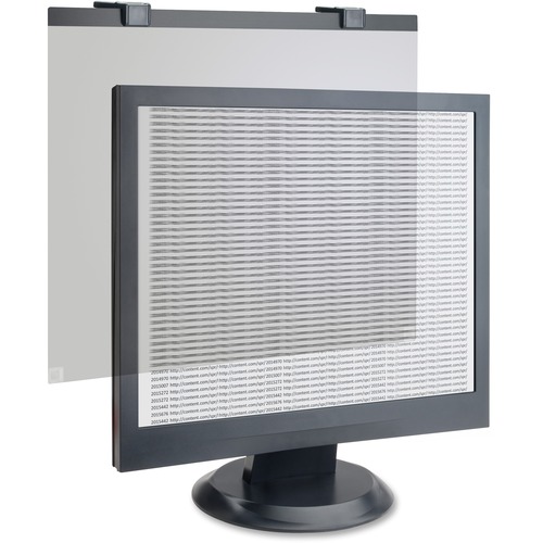 Business Source LCD Privacy/Antiglare Filter Black - For 17"LCD Monitor - Tempered Glass, Acrylic - Anti-glare - 1 Pack