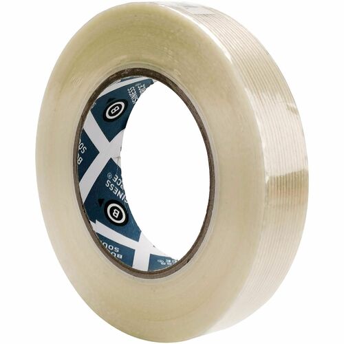 Business Source Filament Tape - 60 yd Length x 1" Width - 3" Core - Fiberglass Filament - 1 / Roll - White