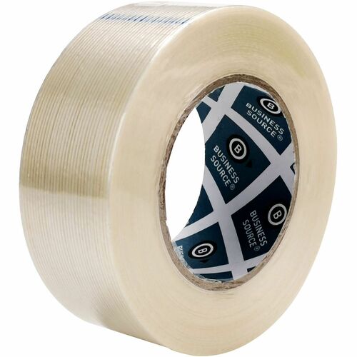 Business Source Filament Tape - 60 yd (54.9 m) Length x 2" (50.8 mm) Width - 3" Core - Fiberglass Filament - 1 / Roll - White - Filament Tape - BSN64006