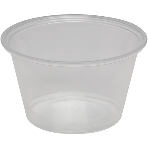 Dixie 4 oz Souffle Cups by GP Pro - 200 / Pack - 12 / Carton - Clear - Plastic - Sauce