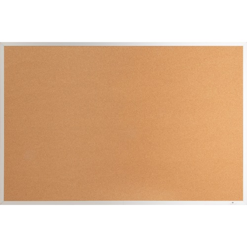 Lorell Bulletin Board - 18" Height x 24" Width - Cork Surface - Long Lasting, Warp Resistant - Silver Aluminum Frame - 1 Each