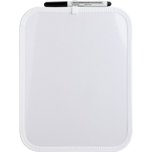 Lorell Personal Whiteboard - 11" (0.9 ft) Width x 8.5" (0.7 ft) Height - White Melamine Surface - White Plastic Frame - Rectangle - 1 Each