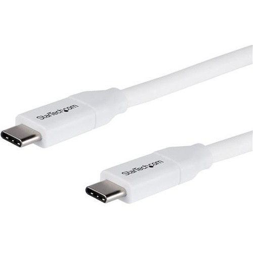 StarTech.com 4m 13 ft USB C to USB C Cable w/ 5A PD - M/M - White - USB 2.0 - USB-IF Certified - USB Type C Cable - USB C Charging Cable - USB C PD Cable - Power USB Type-C devices - 4m USB C to USB C Cable - 4 m USB Type C Cable - 13ft USB C Charging Cab