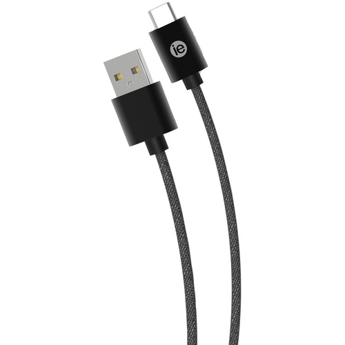 iEssentials USB Data Transfer Cable - 6 ft USB Data Transfer Cable - First End: USB Type C - Second End: USB Type A - Black