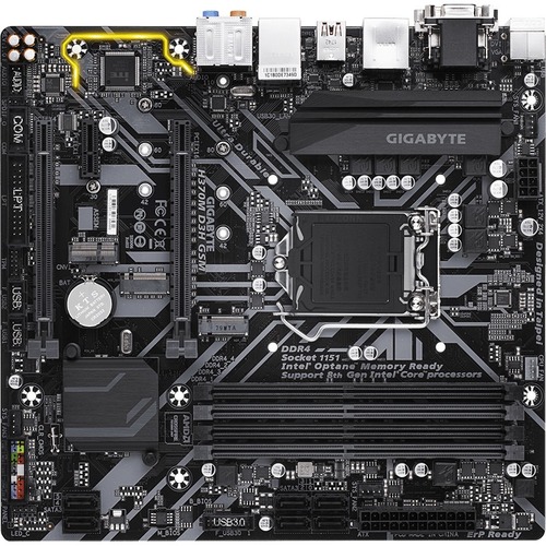 Gigabyte Ultra Durable H370M D3H GSM Desktop Motherboard - Intel H370 Chipset - Socket H4 LGA-1151 - Intel Optane Memory Ready - Micro ATX - Core i7 Processor Supported - 64 GB DDR4 SDRAM Maximum RAM - UDIMM, DIMM - 4 x Memory Slots - Gigabit Ethernet - H