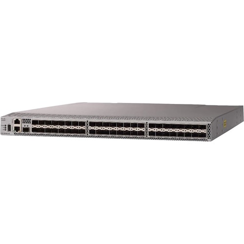 Cisco MDS 9148T 32-Gbps 48-Port Fibre Channel Switch - 50 Ports - 32 Gbit/s - 48 Fiber Channel Ports - 2 x RJ-45 - Gigabit Ethernet - 48 x Total Expansion Slots - 48 x SFP+ Slots - Rack-mountable - 1U - Redundant Power Supply - TAA Compliant