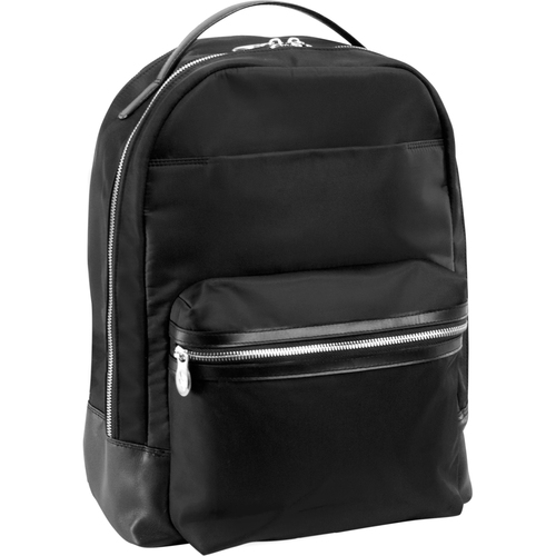 McKleinUSA PARKER 18555 Carrying Case (Backpack) for 15" Notebook - Black - Nylon Body - Handle, Shoulder Strap, Trolley Strap - 16" Height x 5.5" Width x 12" Depth