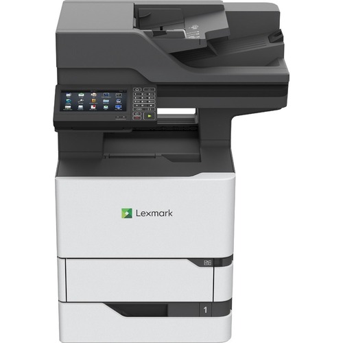 Lexmark MX722ade Laser Multifunction Printer - Monochrome - Copier/Fax/Printer/Scanner - 70 ppm Mono Print - 1200 x 1200 dpi Print - Automatic Duplex Print - Up to 350000 Pages Monthly - 650 sheets Input - Color Scanner - 600 dpi Optical Scan - Monochrome