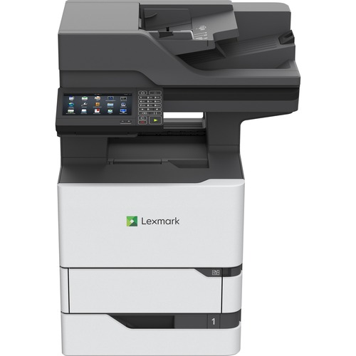 Lexmark MX721adhe Laser Multifunction Printer - Monochrome - Copier/Fax/Printer/Scanner - 65 ppm Mono Print - 1200 x 1200 dpi Print - Automatic Duplex Print - Up to 300000 Pages Monthly - 650 sheets Input - Color Scanner - 600 dpi Optical Scan - Monochrom