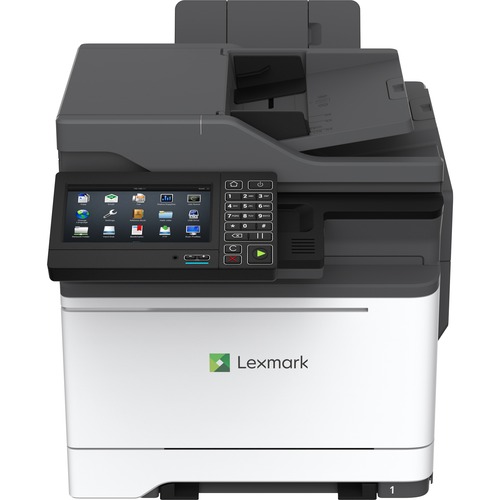 Lexmark CX625ade Laser Multifunction Printer - Color - Copier/Fax/Printer/Scanner - 40 ppm Mono/40 ppm Color Print - 2400 x 600 dpi Print - Automatic Duplex Print - Up to 100000 Pages Monthly - 251 sheets Input - Color Scanner - 1200 dpi Optical Scan - Co